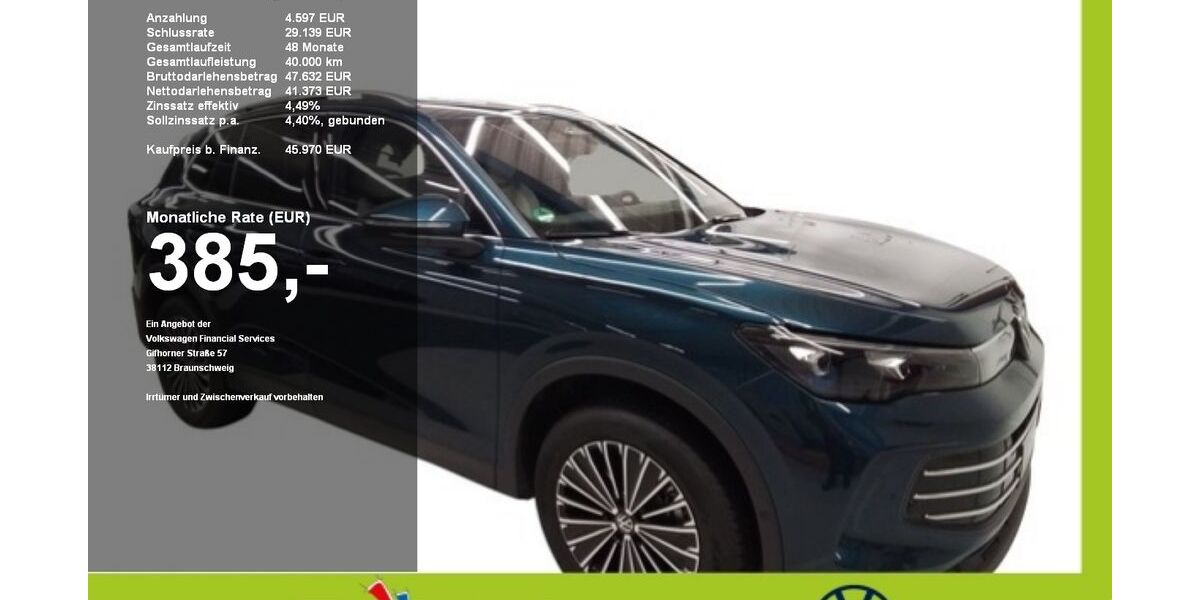VW Tiguan 12.717 km 45.630 &euro; Mainburg 84048
