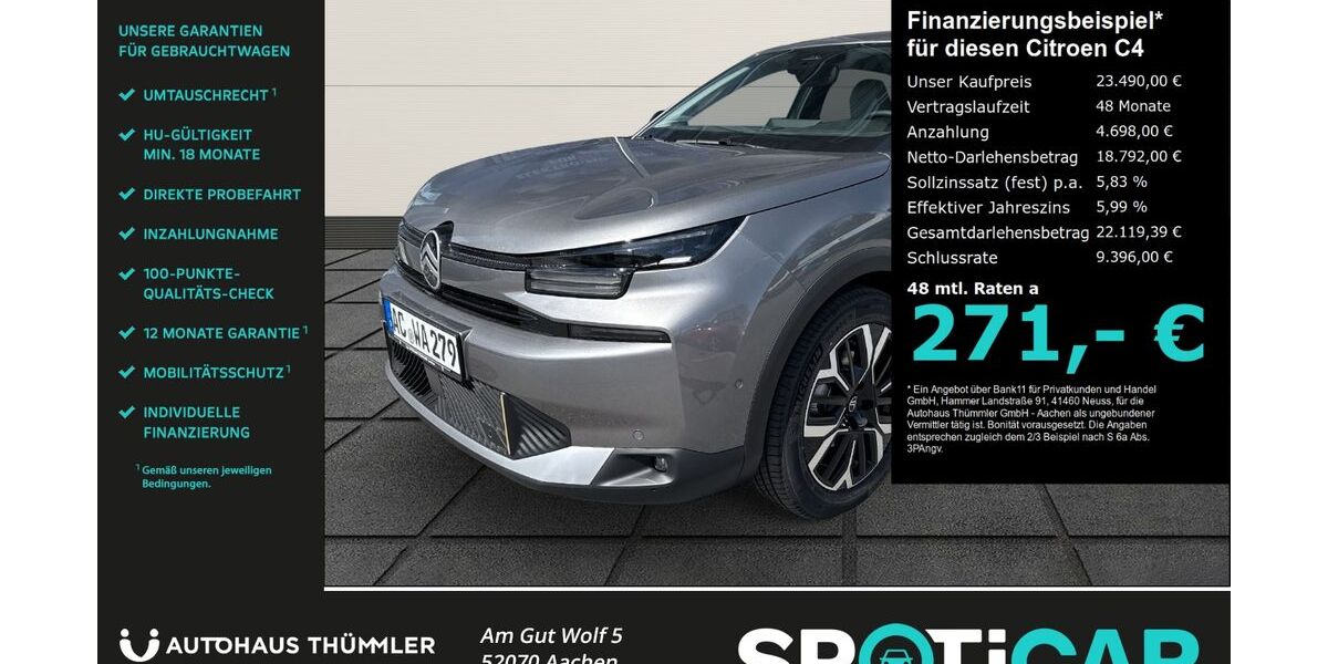 Citroen C4 5.000 km 23.490 &euro; Aachen 52070