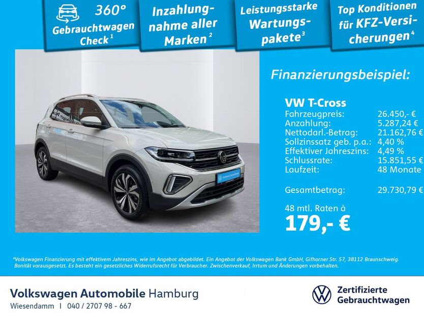 VW T-Cross 13.395 km 25.650 € Hamburg 22303
