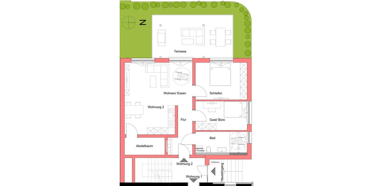 Etagenwohnung Tawern - 3 Zimmer, 94 m&sup2;, 1.315&euro; | Angebot:26705960
