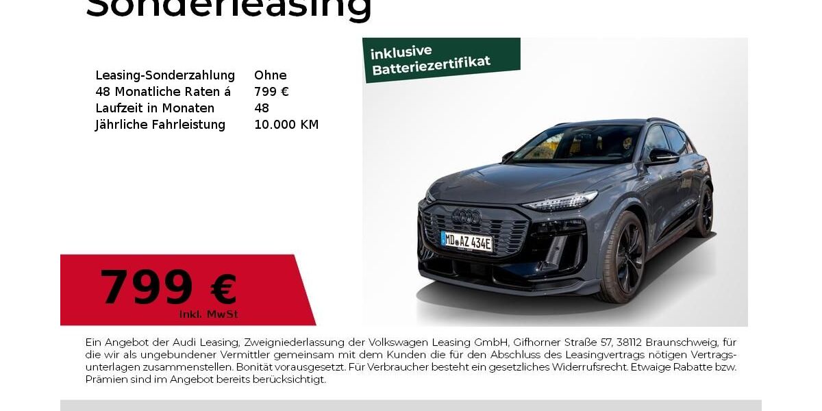 Audi Q6 e-tron 12.900 km 77.940 &euro; Magdeburg 39126