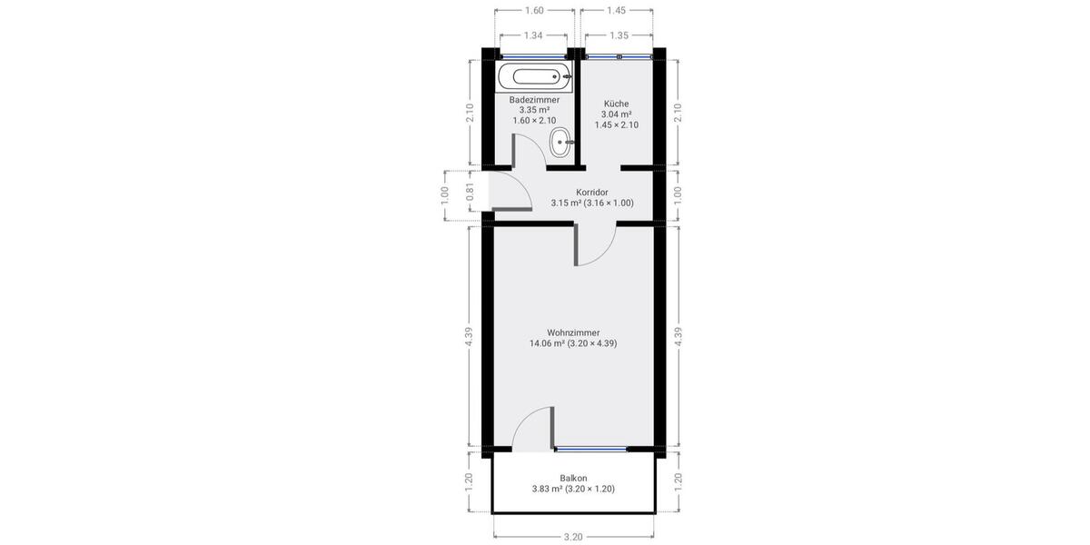 Etagenwohnung Wehr - 1 Zimmer, 30 m&sup2;, 150.000&euro; | Angebot:26476571