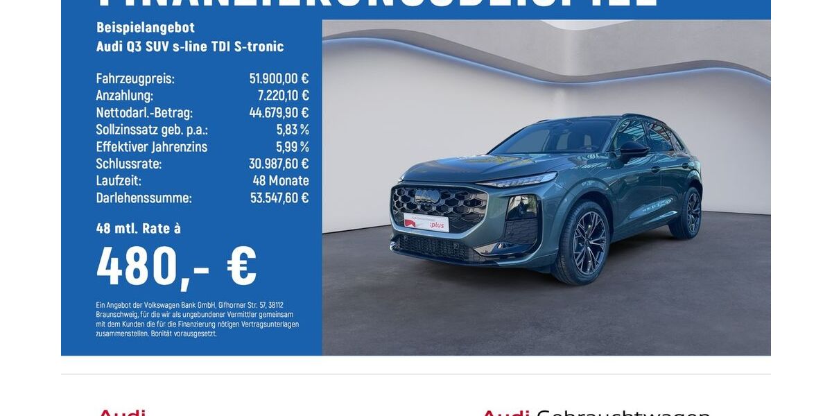 Audi Q3 4.500 km 50.980 &euro; Göttingen OT Grone 37081