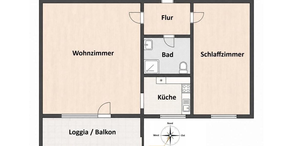 Erdgeschoßwohnung Kumhausen - 2 Zimmer, 47 m&sup2;, 225.000&euro; | Angebot:26962083