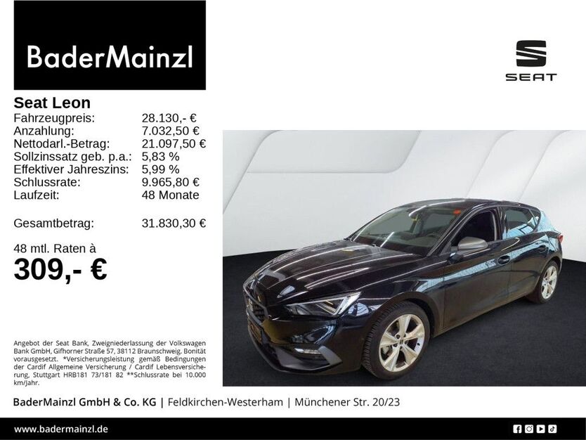 Seat Leon 8.000 km 28.130 € Feldkirchen/Westerham 83620