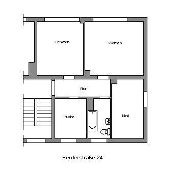 Etagenwohnung Schkeuditz Altscherbitz - 3 Zimmer, 65 m&sup2;, 585&euro; | Angebot:26257203