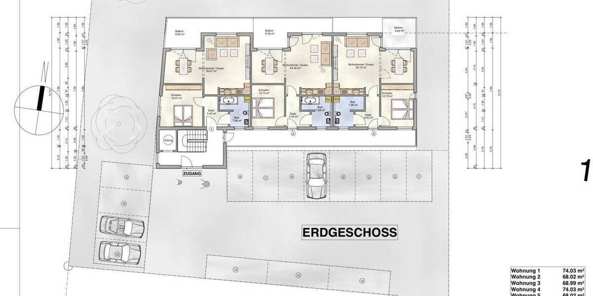 Etagenwohnung Uffenheim - 2 Zimmer, 69 m&sup2;, 289.000&euro; | Angebot:26621808