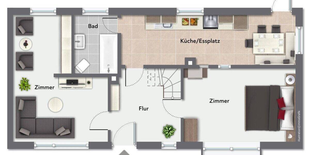 Reihenendhaus Bad Segeberg - 4 Zimmer, 89 m&sup2;, 229.000&euro; | Angebot:26787781