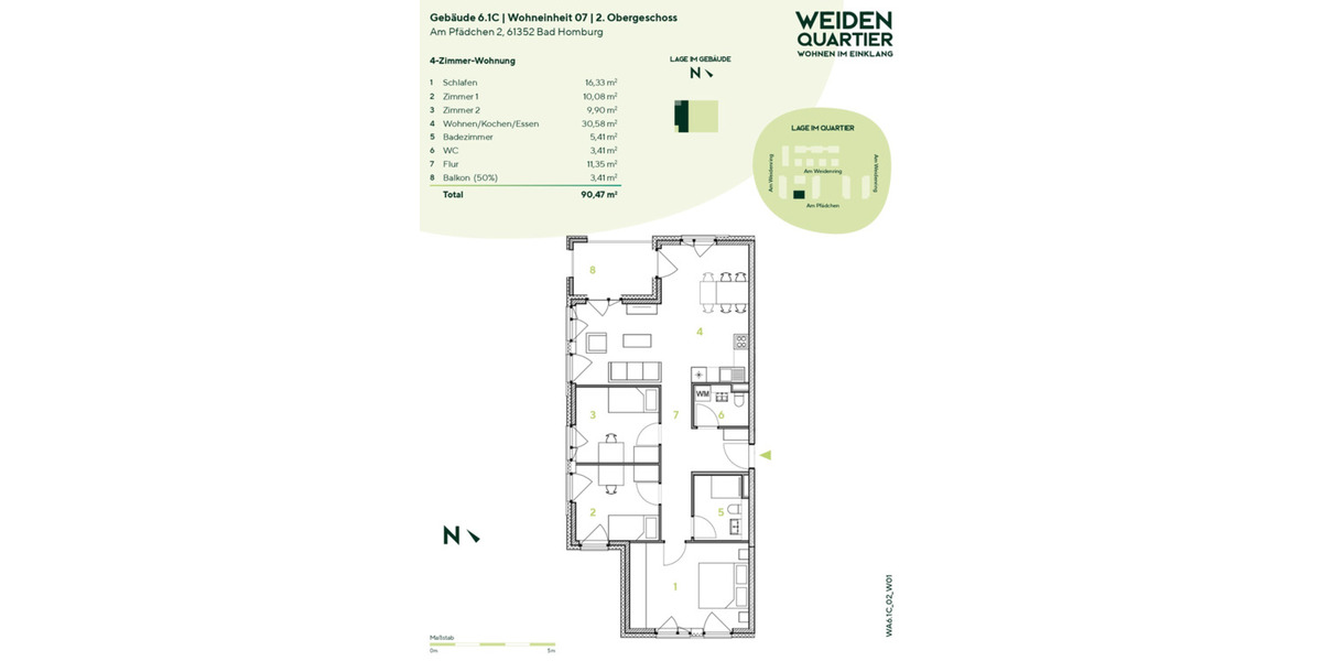 Etagenwohnung Bad Homburg vor der Höhe Gonzenheim - 4 Zimmer, 90 m&sup2;, 1.760&euro; | Angebot:26663705