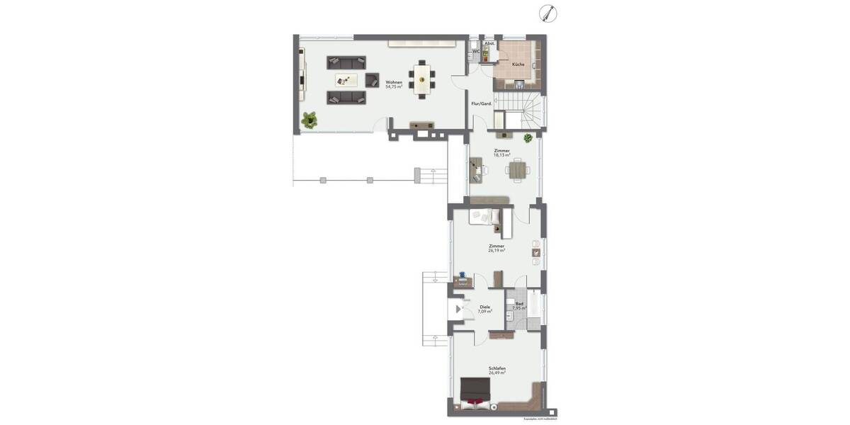 Etagenwohnung Appel Eversen-Siedlung - 3 Zimmer, 160 m&sup2;, 165.000&euro; | Angebot:25691565