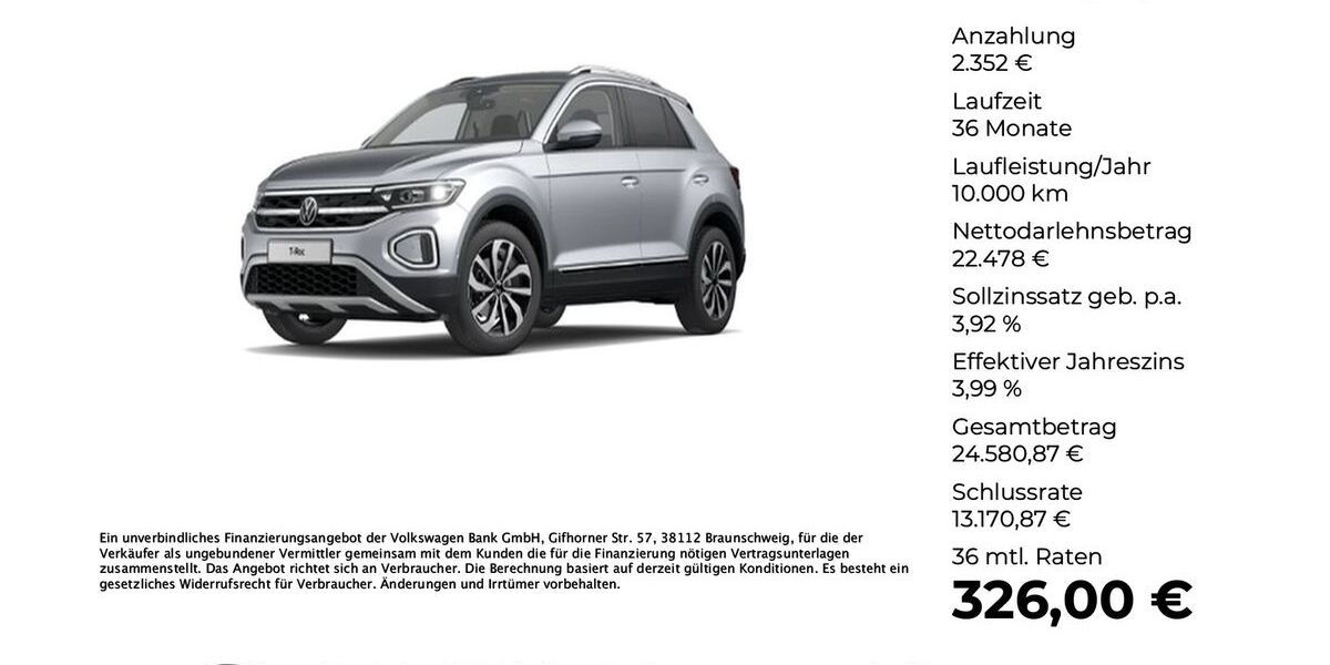 VW T-Roc 11.444 km 28.850 &euro; Ibbenbüren 49477