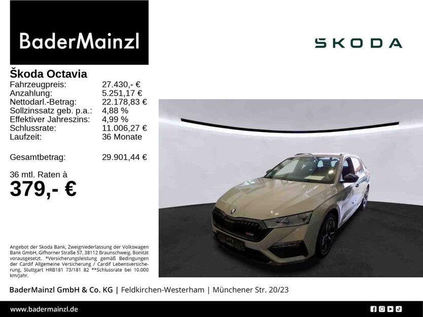 Skoda Octavia 40.600 km 27.430 € Feldkirchen/Westerham 83620