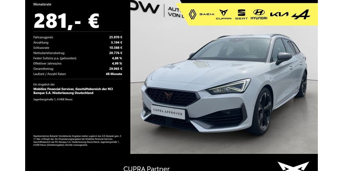 Cupra Leon 49.450 km 25.970 &euro; Oberschopfheim 77948