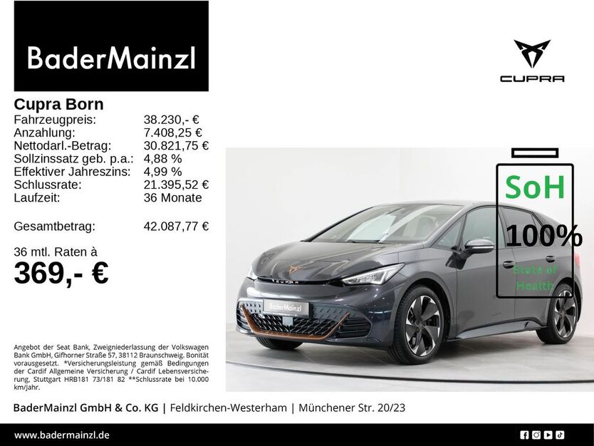 Cupra Born 13.974 km 38.230 € Feldkirchen/Westerham 83620