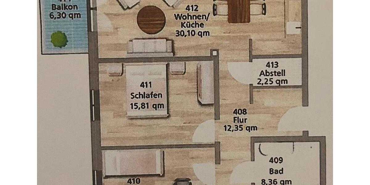 Dachgeschoßwohnung Neubrandenburg - 3 Zimmer, 86 m&sup2;, 1.200&euro; | Angebot:26406504