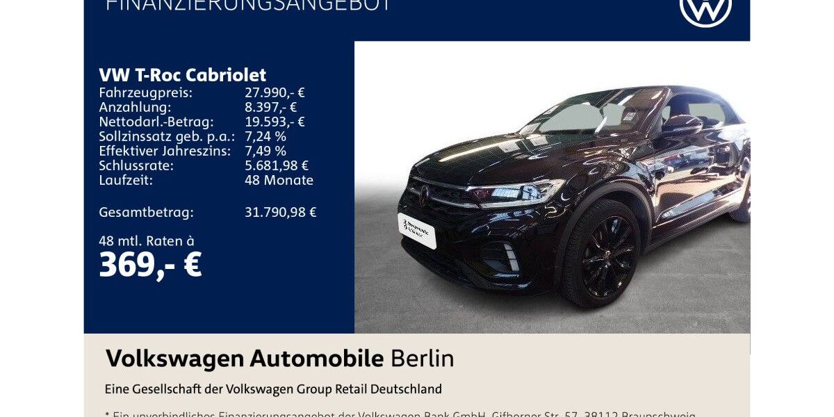 VW T-Roc 41.443 km 27.990 &euro; Berlin 10587