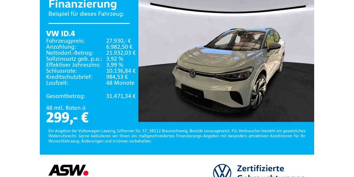 VW ID.4 33.800 km 27.930 &euro; Neckarsulm 74172