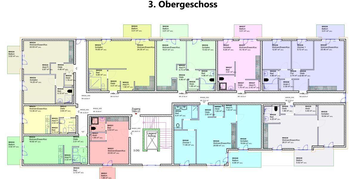 Helle Penthousewohnung mit großen Dachterrassen im KFW 40 QNG Energiesparhaus - Einfamilienhaus Trier Feyen-Weismark | Angebot:27295194