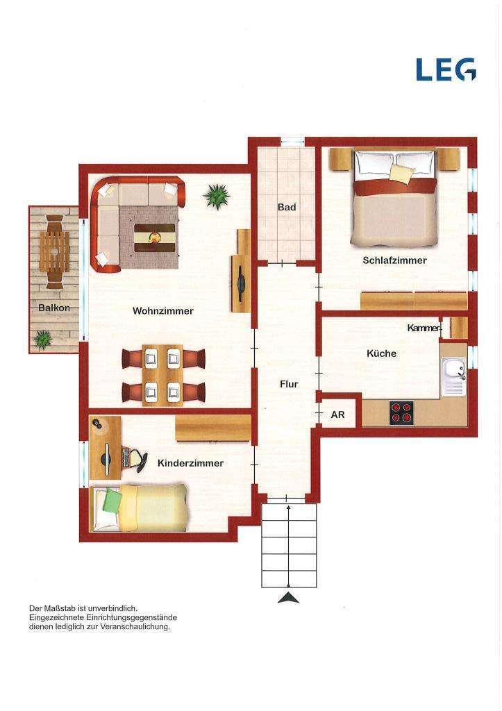 Wohnung zum Mieten in Alsdorf 499 € 68 m² 3 zimmer