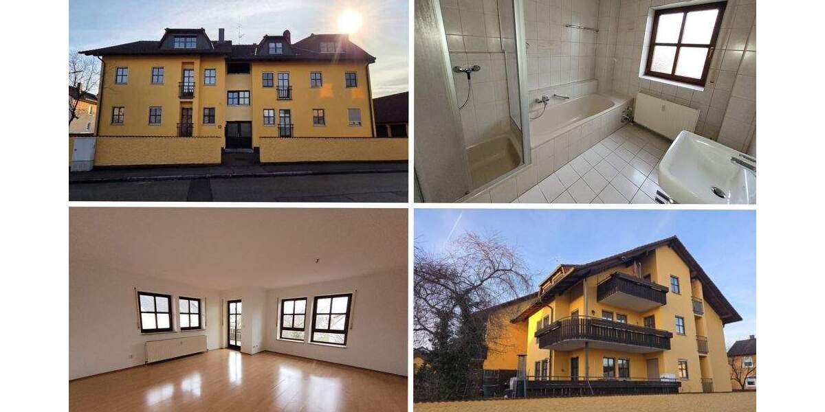 * VIEL PLATZ * LICHTDURCHFLUTET * TOP GESCHNITTEN * 4-Zi-Whg mit BALKON, EBK + GARAGE in Roth * 4 zimmer