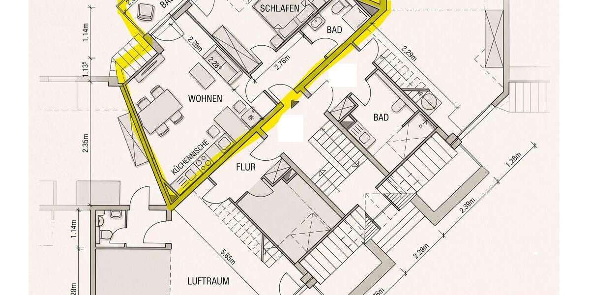 Etagenwohnung Herzogenrath - 2 Zimmer, 51 m&sup2;, 167.035&euro; | Angebot:26977750