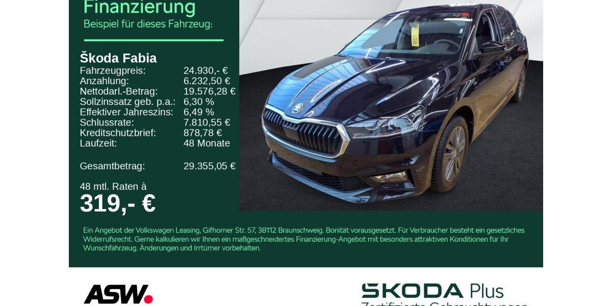 Skoda Fabia 13.200 km 24.930 &euro; Bad Rappenau 74906