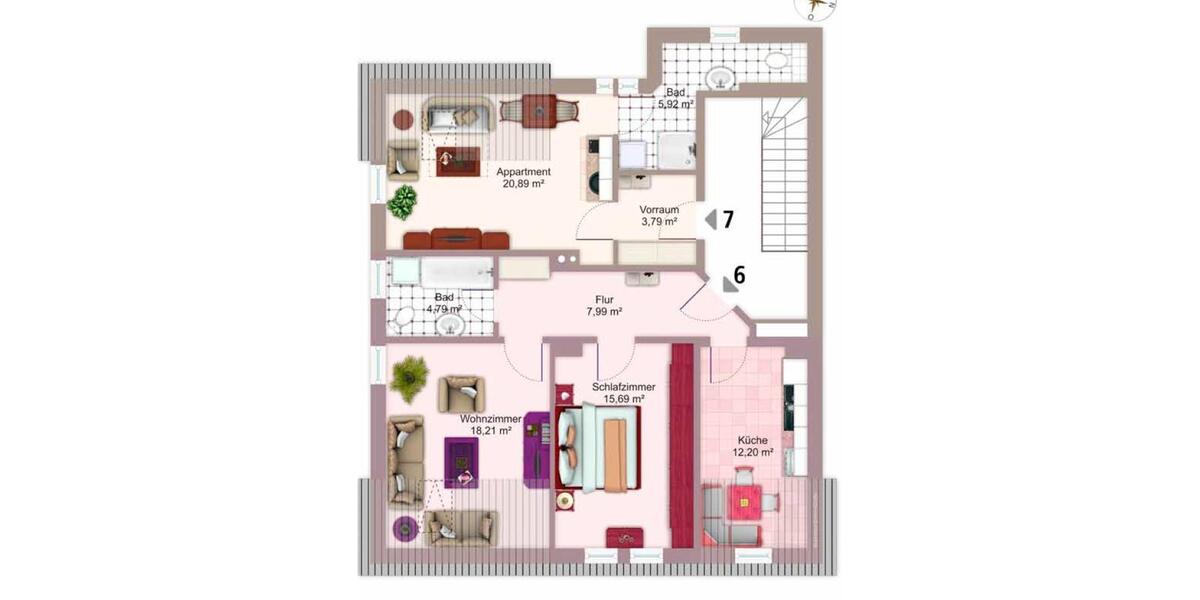 Etagenwohnung Landshut Landshut-West - 1 Zimmer, 31 m&sup2;, 139.000&euro; | Angebot:27114925