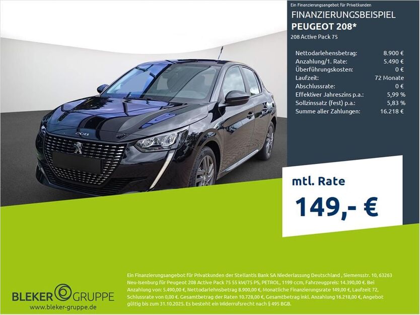Peugeot 208 49.020 km 13.990 € Borken 46325