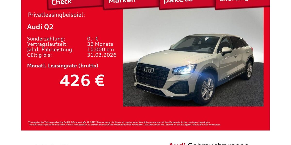 Audi Q2 1.890 km 33.760 &euro; Hamburg 20537