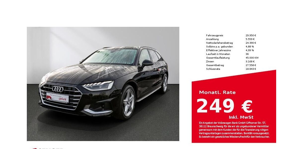Audi A4 44.500 km 29.950 &euro; Lübeck 23556
