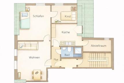 3-Zimmer-Dachgeschosswohnung – 67 qm – zentral in Holzminden 3 zimmer
