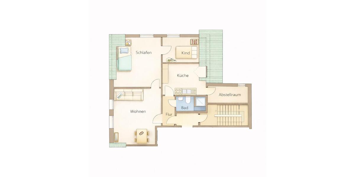 3-Zimmer-Dachgeschosswohnung – 67 qm – zentral in Holzminden 3 zimmer