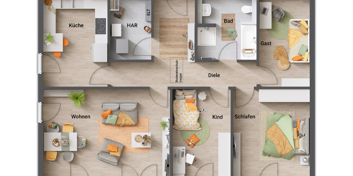 Bungalow Neu-Eichenberg Marzhausen - 5 Zimmer, 108 m&sup2;, 231.890&euro; | Angebot:24531176