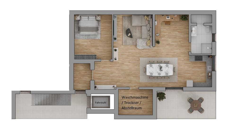 Dachgeschoßwohnung Paderborn Univiertel - 2 Zimmer, 89 m&sup2;, 1.150&euro; | Angebot:26182182