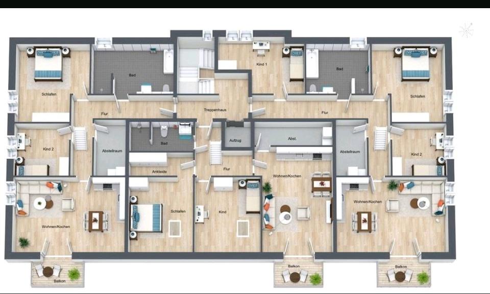 Etagenwohnung Soltau - 3 Zimmer, 90 m&sup2;, 1.100&euro; | Angebot:25519817