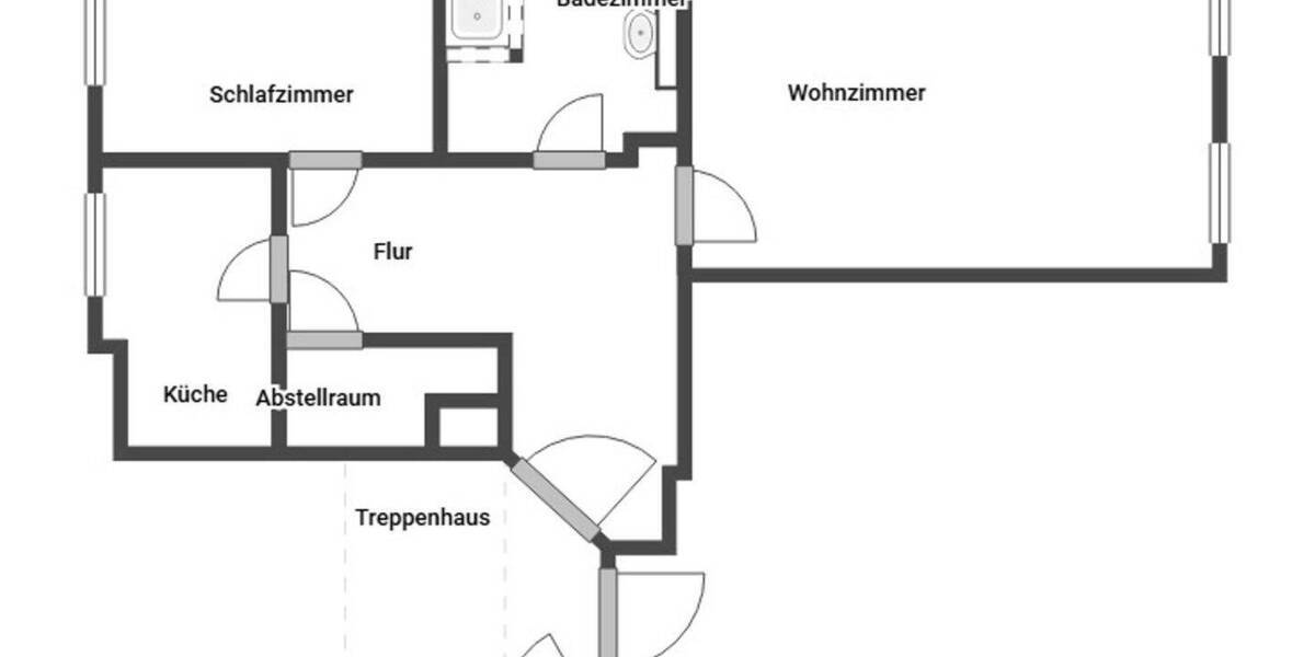 Etagenwohnung Chemnitz Schloßchemnitz - 2 Zimmer, 49 m&sup2;, 49.000&euro; | Angebot:26710191