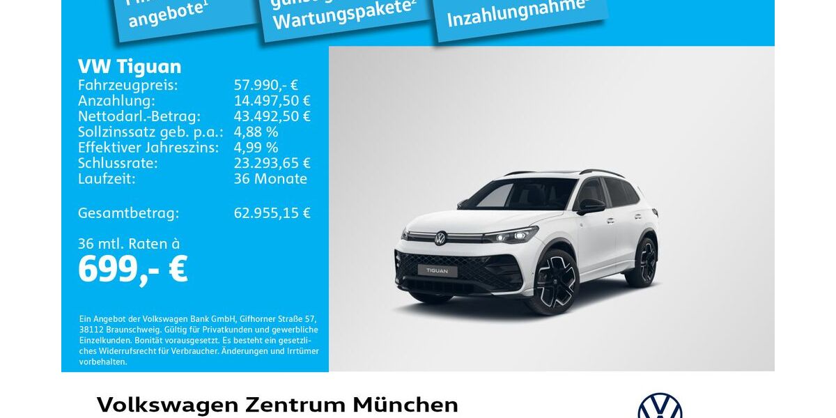 VW Tiguan 3.000 km 57.990 &euro; München 81669