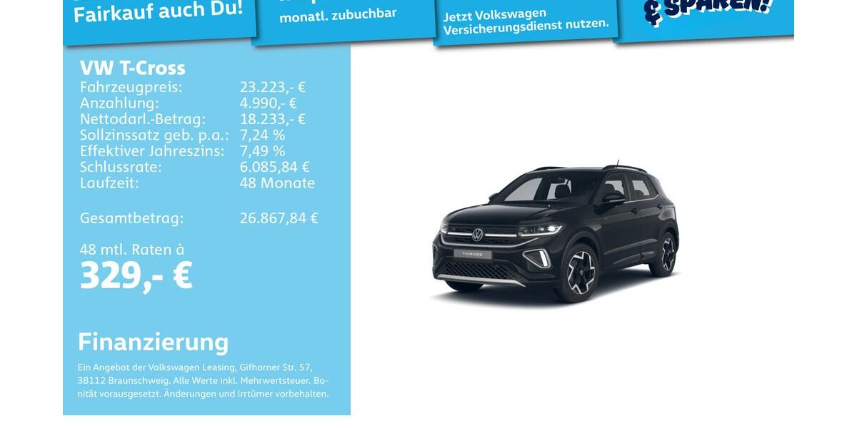 VW T-Cross 8.858 km 22.991 &euro; Mannheim 68309