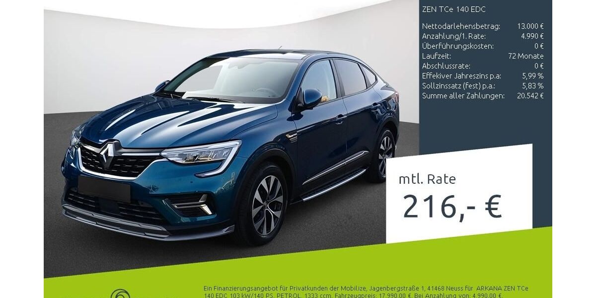 Renault Arkana 27.908 km 17.780 &euro; Stuhr 28816
