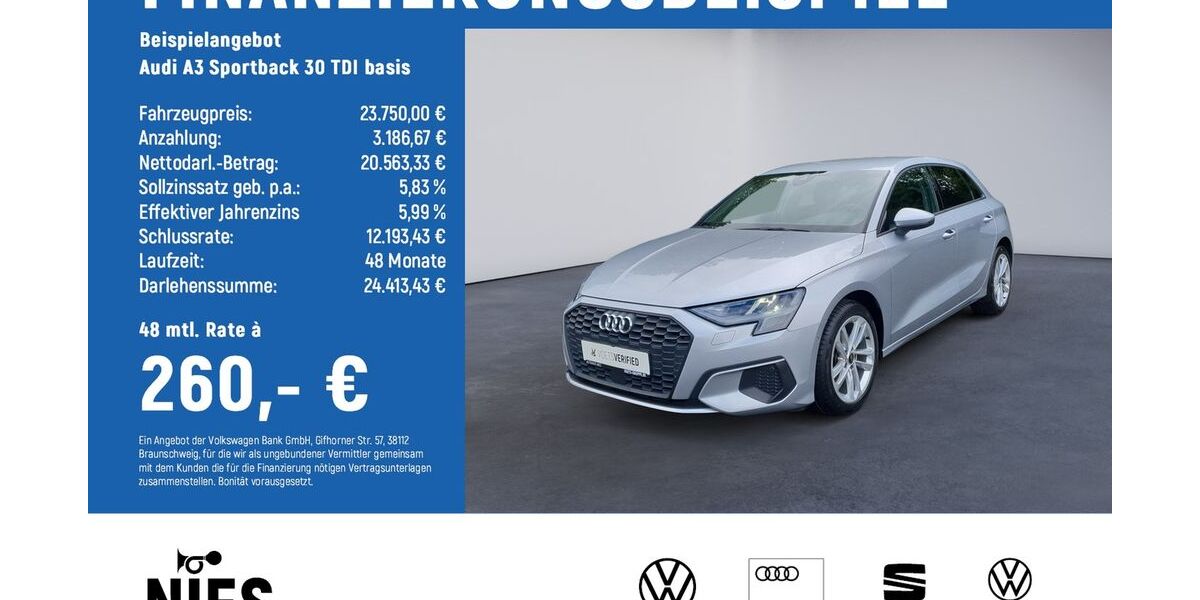 Audi A3 47.500 km 22.860 &euro; Braunschweig 38122