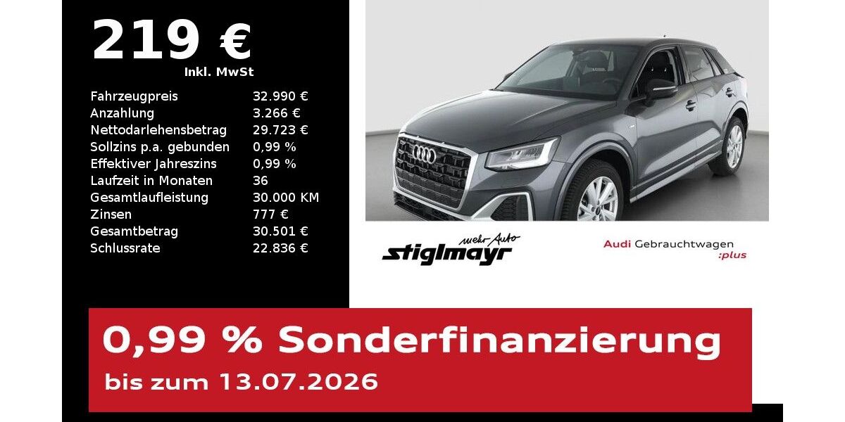 Audi Q2 3.779 km 32.990 &euro; Pfaffenhofen 85276