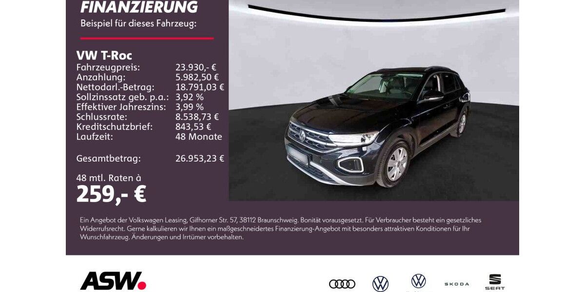 VW T-Roc 92.600 km 23.930 &euro; Weinsberg 74189