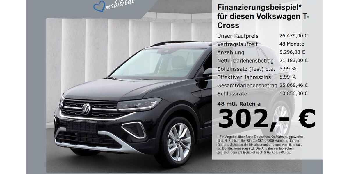 VW T-Cross 1.007 km 26.479 &euro; Ruhstorf 94099