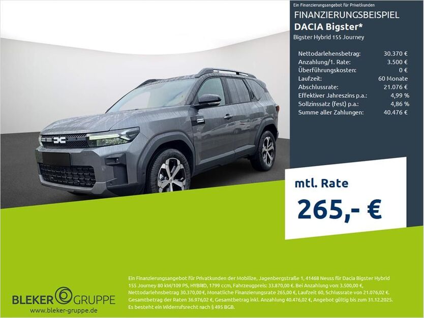 Dacia Bigster 1.500 km 33.870 € Borken 46325