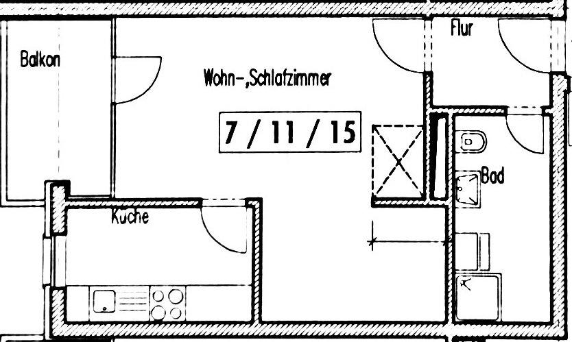 Etagenwohnung Bad Belzig - 1 Zimmer, 36 m&sup2;, 270&euro; | Angebot:25999597
