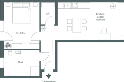 Zentral Wohnen - Balkon, Einbauküche, Aufzug, Tiefgarage 2 zimmer