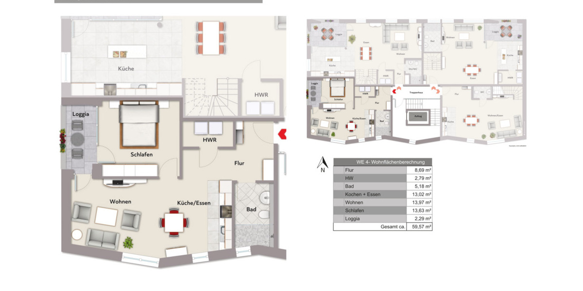 Etagenwohnung Rheda-Wiedenbrück Wiedenbrück - 3 Zimmer, 117 m&sup2;, 568.500&euro; | Angebot:25708851