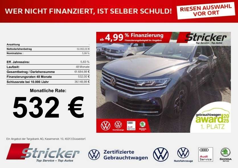 VW Touareg 24.848 km 50.949 &euro; Detmold 32760