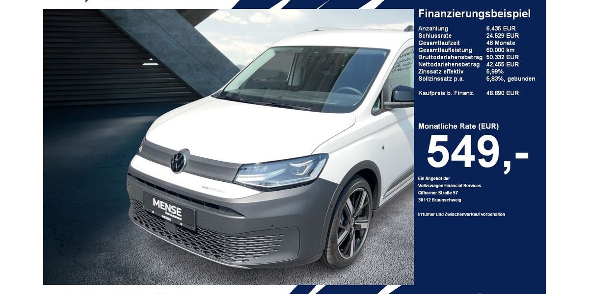 VW Caddy 1.750 km 48.890 &euro; Gütersloh 33334