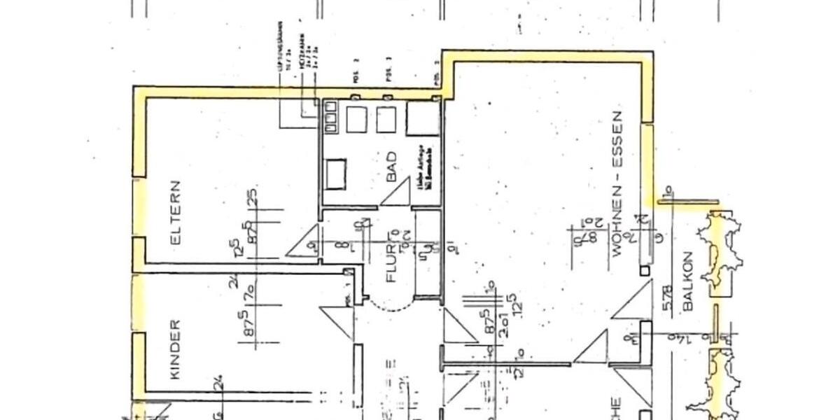 Etagenwohnung Quierschied - 3 Zimmer, 95 m&sup2;, 149.000&euro; | Angebot:27116698